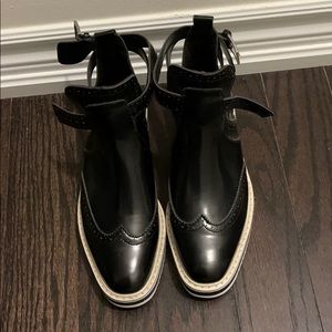Black platform Zara buckle